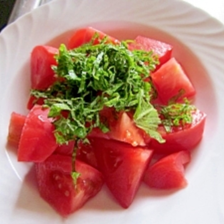 簡単 トマトと大葉のポン酢和え レシピ 作り方 By アルプスの乙女 楽天レシピ